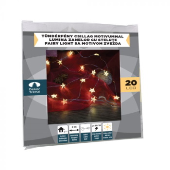 DekorTrend Fairy lights LED lampice zvezde 20 kom toplo bele KDE 323-3